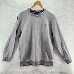 Under Armour ColdGear Crewneck Sweatshirt Medium  Heather Gray Long Sleeve